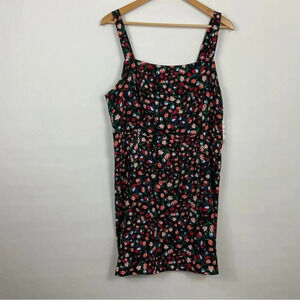 BP. Easy Tank Black Tulip Floral Mini Sleeveless Dress Size XL‎